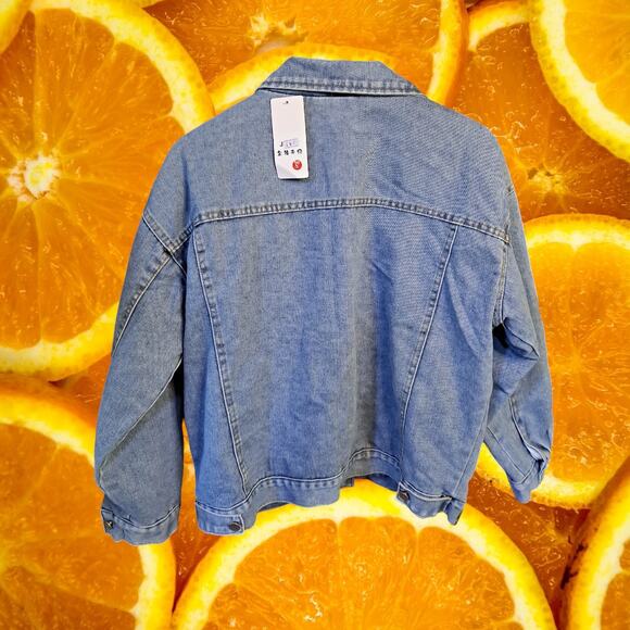 NWT Fleece Lined Denim Button Up Jacket Size Small - Picture 8 of 9